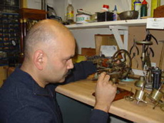 Kevin at work in the workshop at 58 Patrick Street.